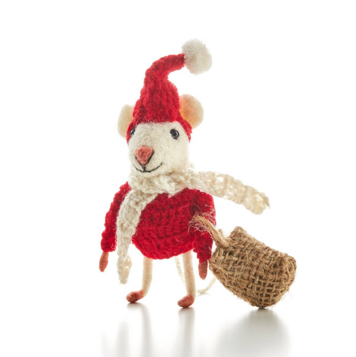 Felt Father Christmas Mouse