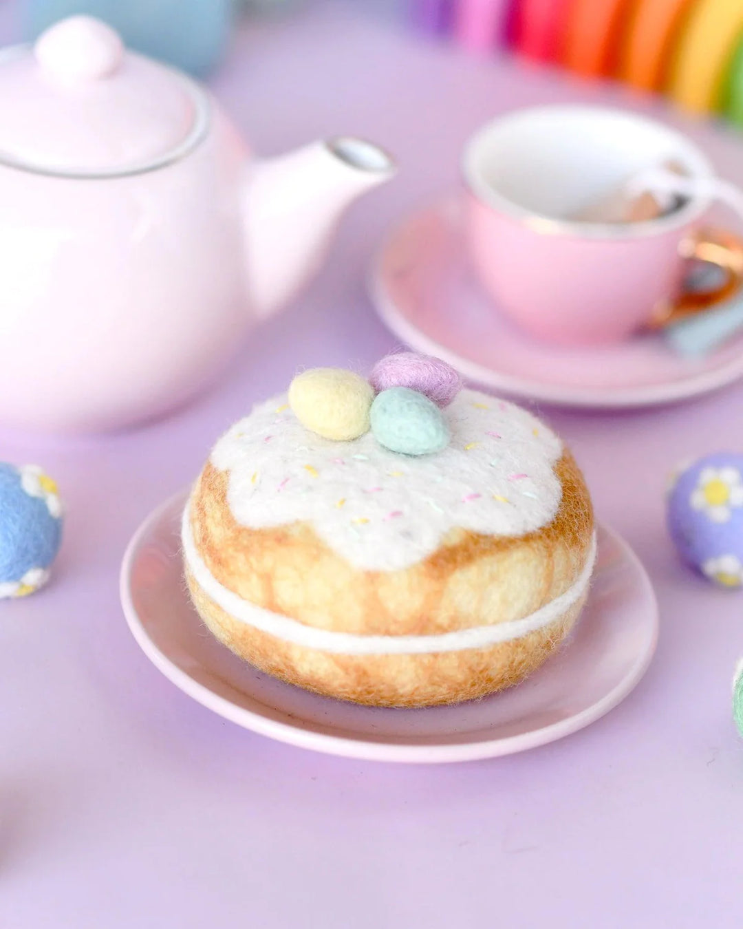 Felt Pastel Eggs Donut