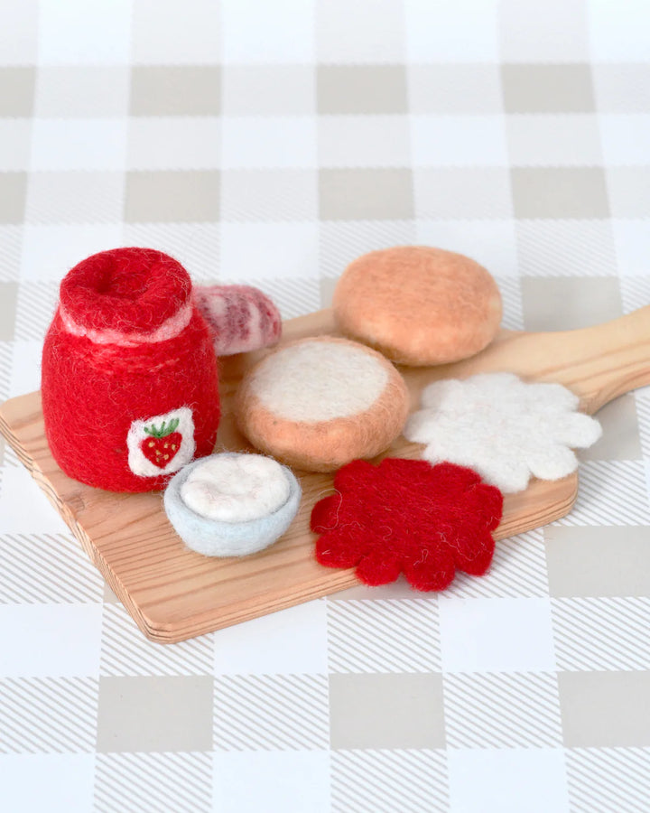 Felt Strawberry Jam and Scones Set