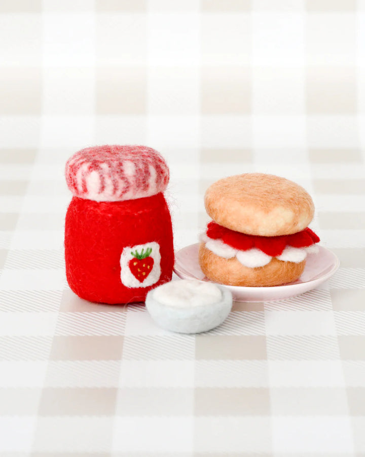 Felt Strawberry Jam and Scones Set