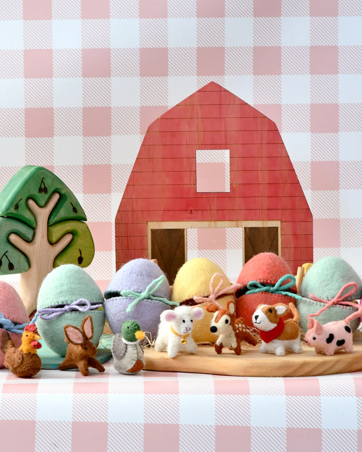 Felt Surprise Egg with Corgi Puppy Inside