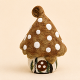 Felt Toadstool Home, Brown · view 2