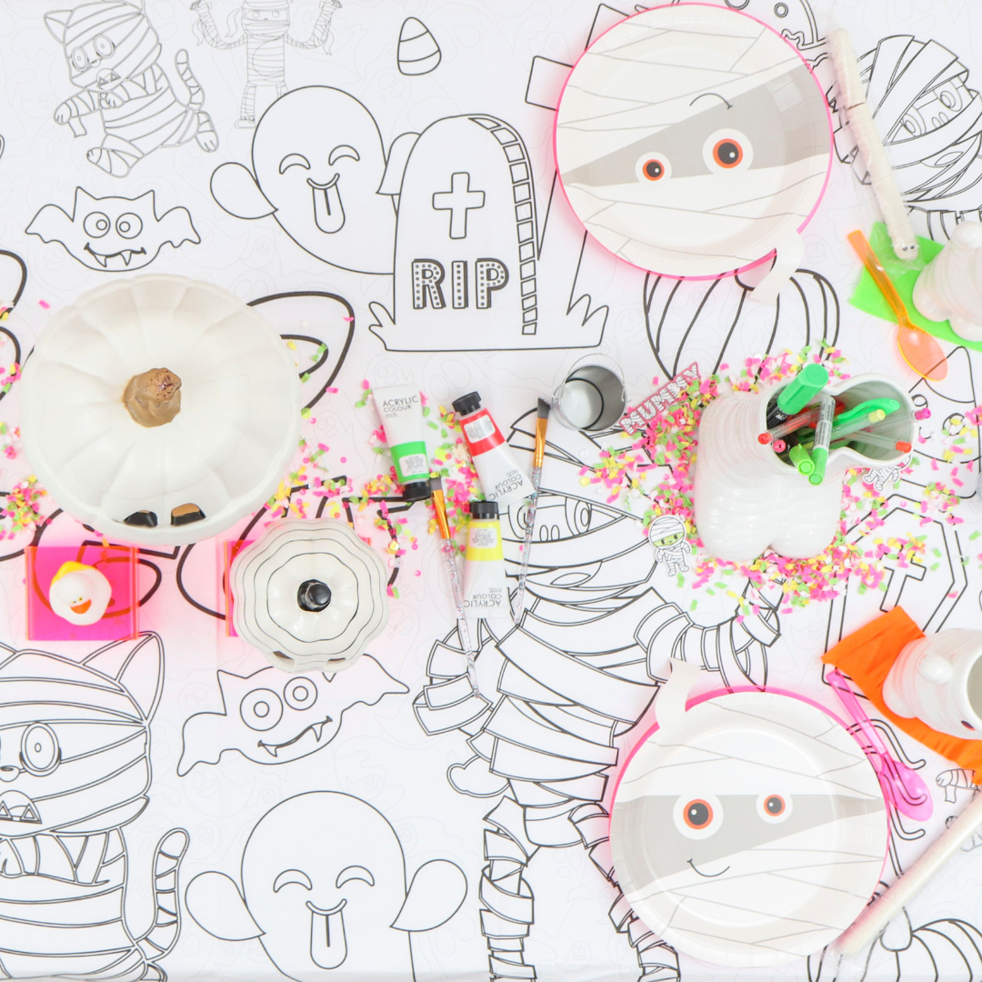 Halloween Coloring Tablecloth