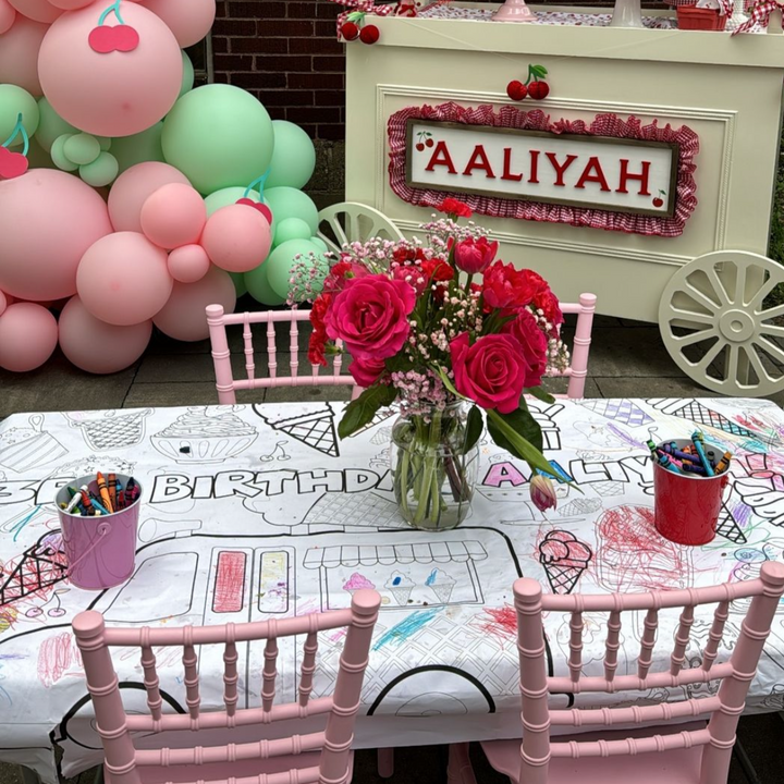 Ice Cream Coloring Tablecloth