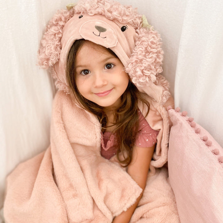 Paris Poodle Hooded Blanket