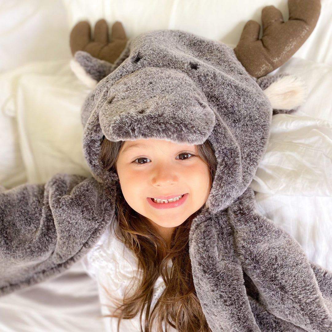 Marley Moose Hooded Blanket