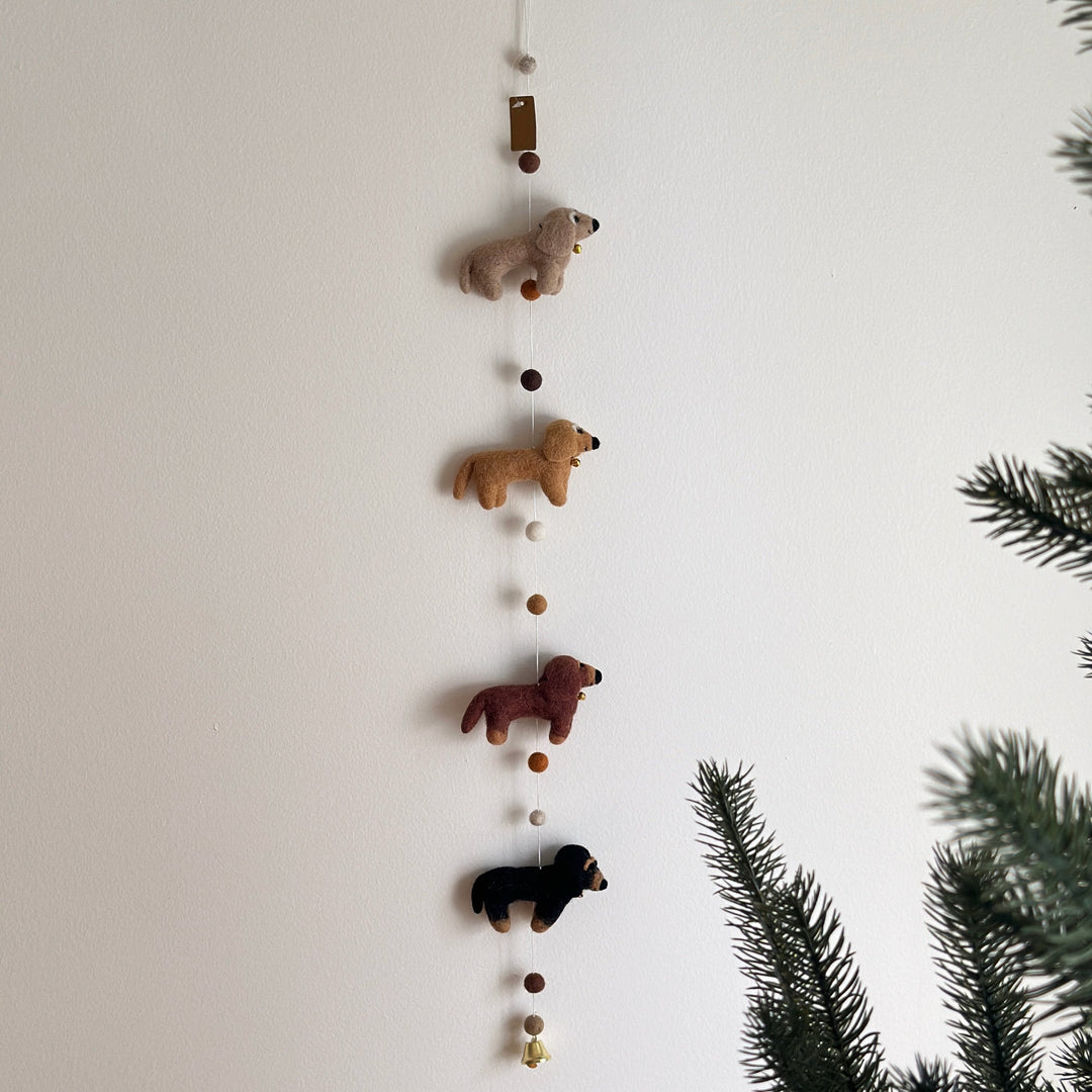 Felt Garland - Dachshund Dog