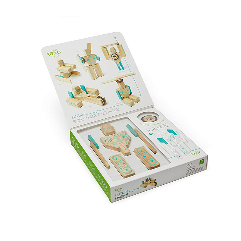 Magbot <br>Magnetic Wooden Blocks <br>Future Collection, 9 pieces