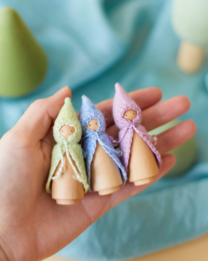 Mini Pastel Pink Wooden Gnome