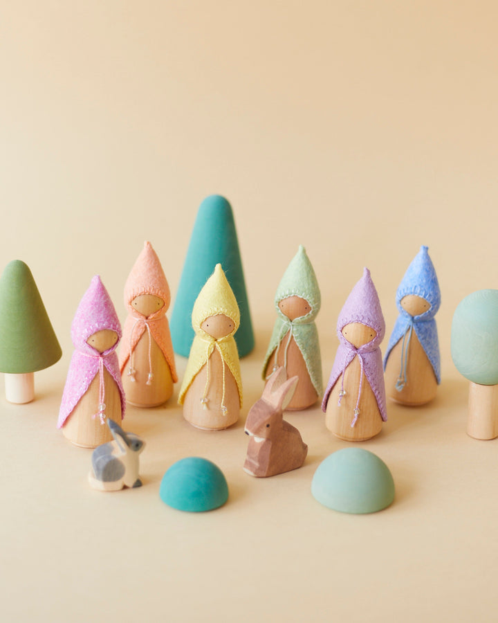 Pastel Green Wooden Gnome