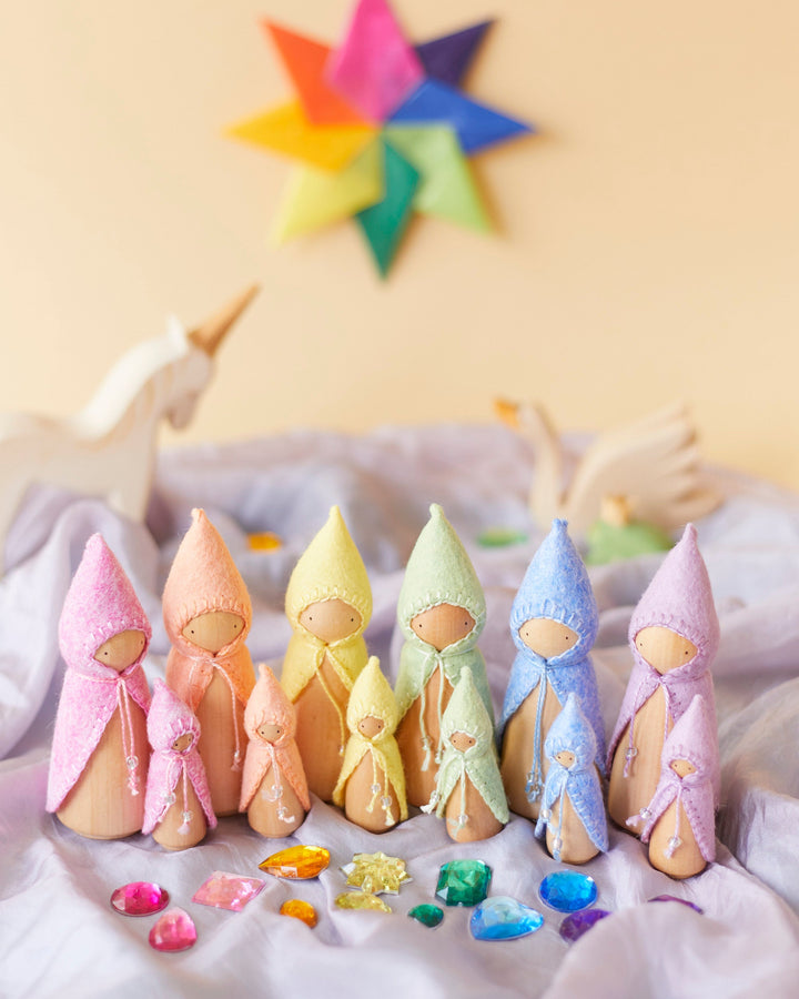 Pastel Pink Wooden Gnome