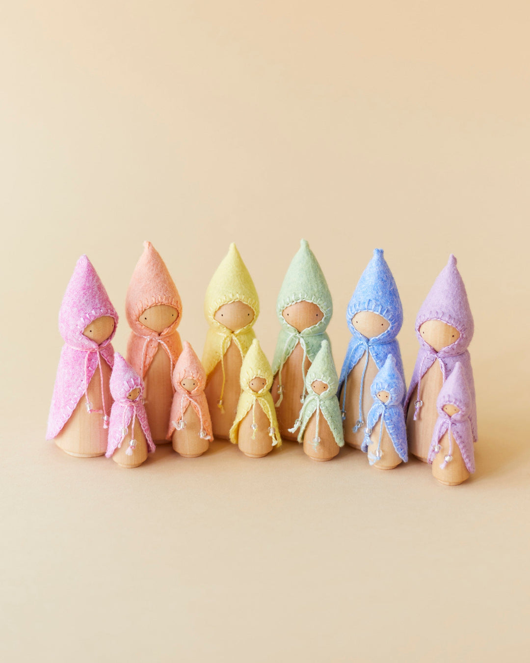 Mini Pastel Green Wooden Gnome