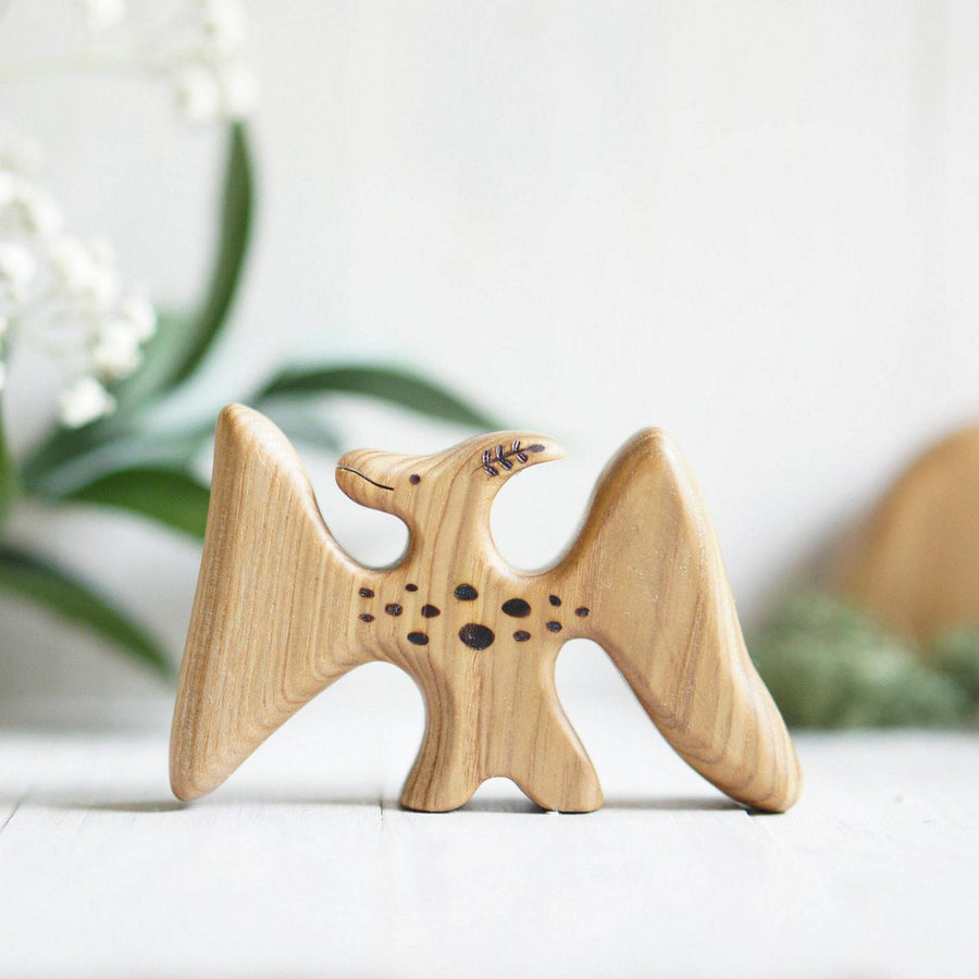 Wooden Pterodactyl, a natural wood animal toy by Tiny Fox Hole (view 2)