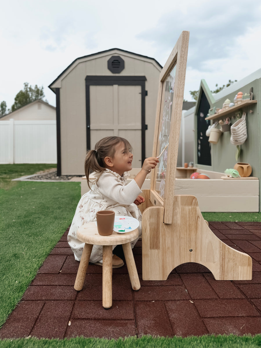 Q Toys Toddler Wooden Perspex Easel