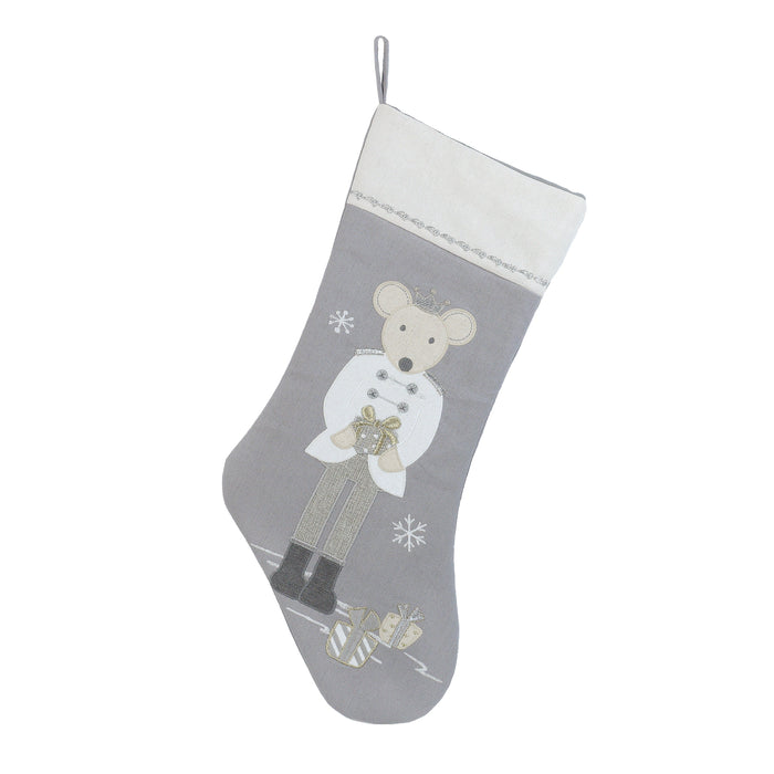 King Mouse Stocking - White