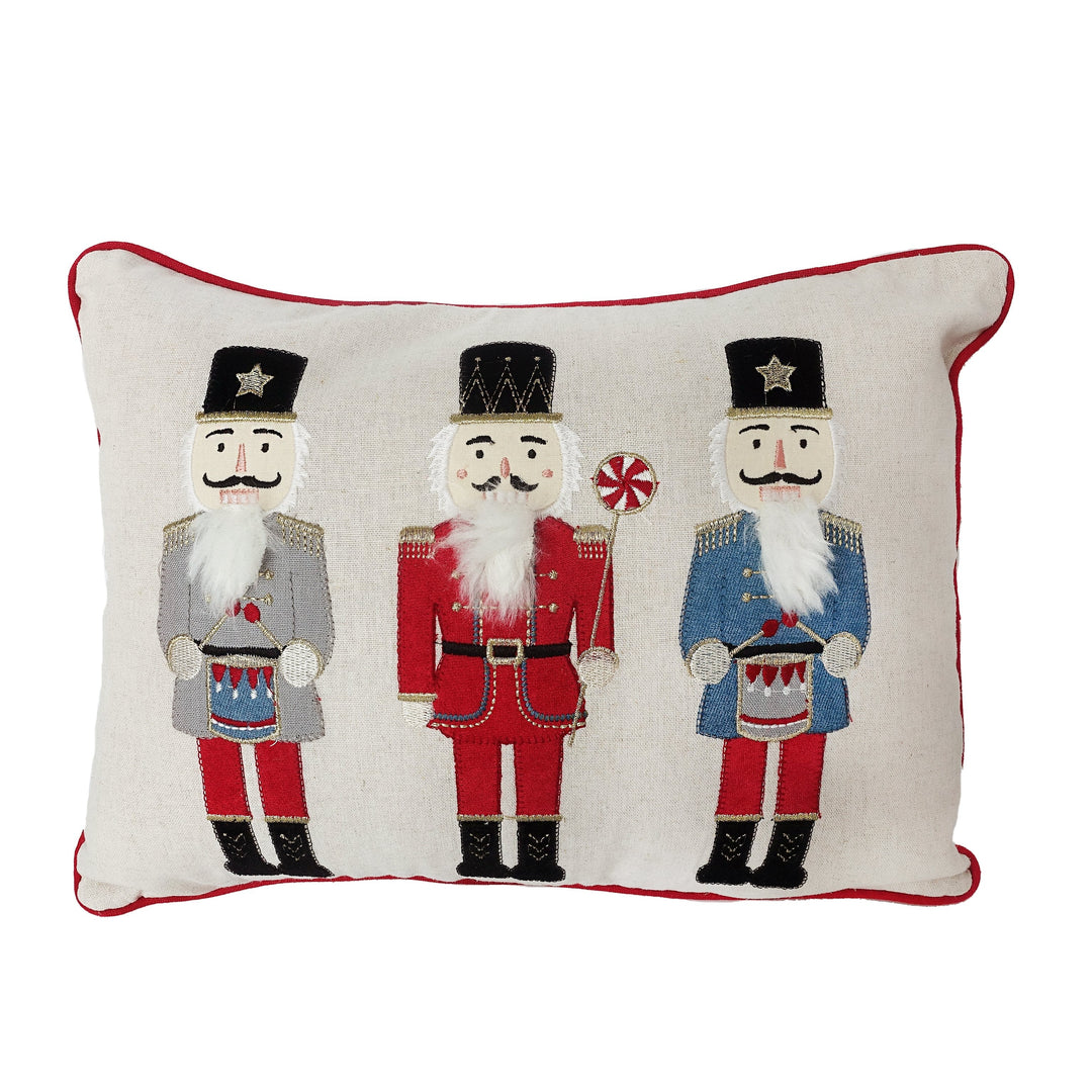 Mon Ami nutcracker Christmas lumbar accent pillow