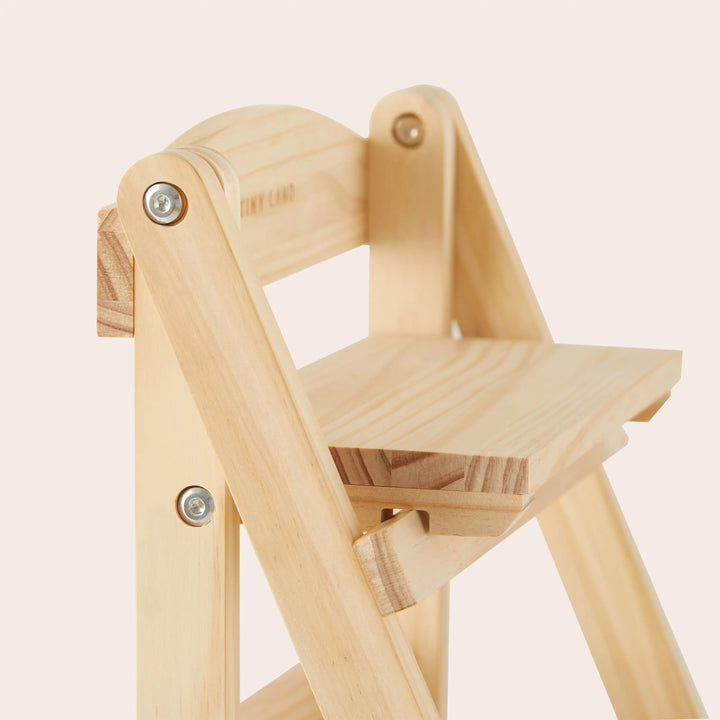 Tiny Land® Play Kitchen Accessories – Play Kitchen Food Storage: Versatile Wooden Rack for Play Food