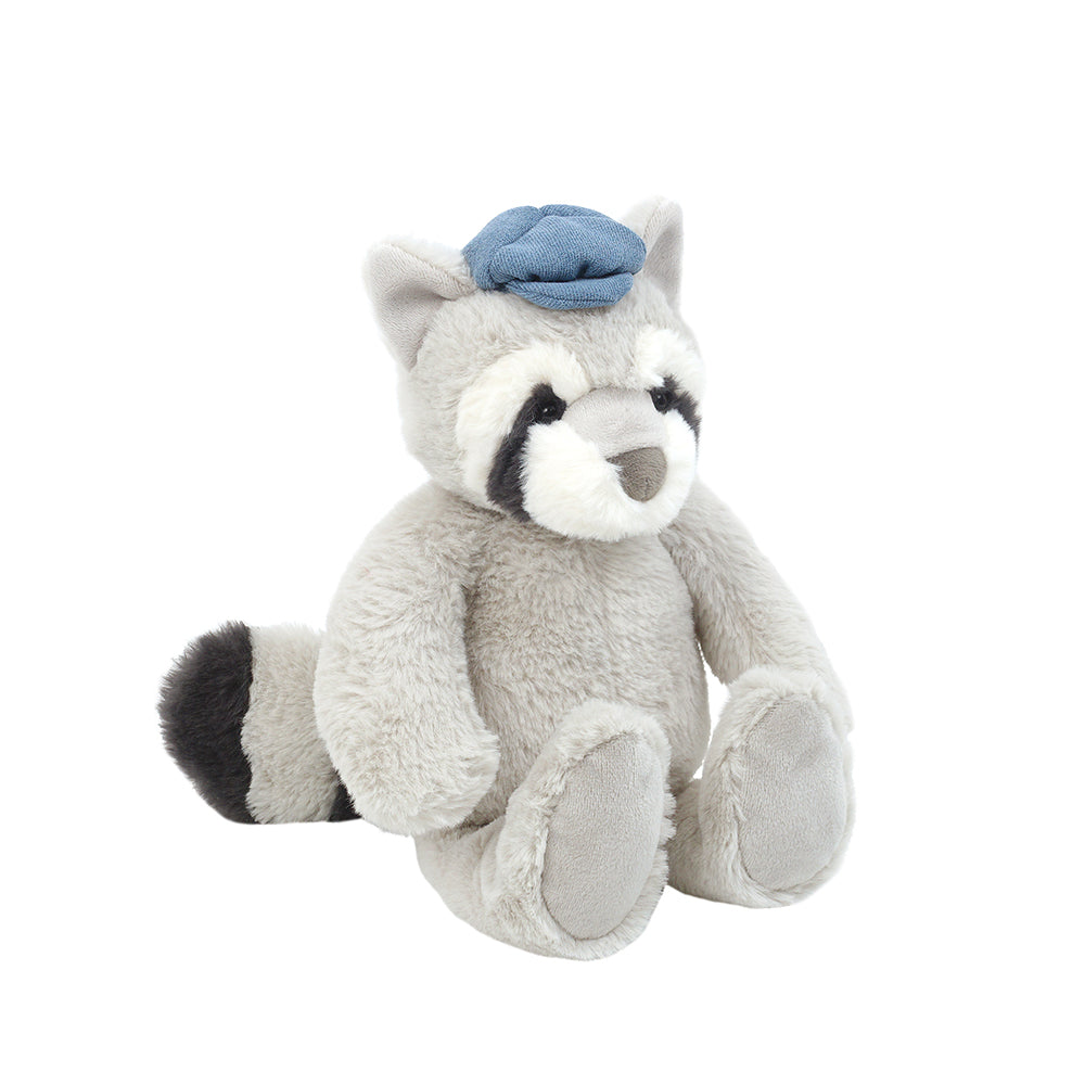 Mon Ami Rupert the Raccoon plush toy in a blue cap
