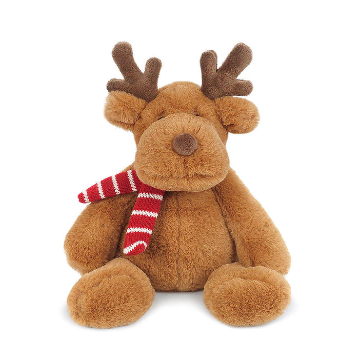 Mon Ami Templeton the Moose plush toy with a striped scarf