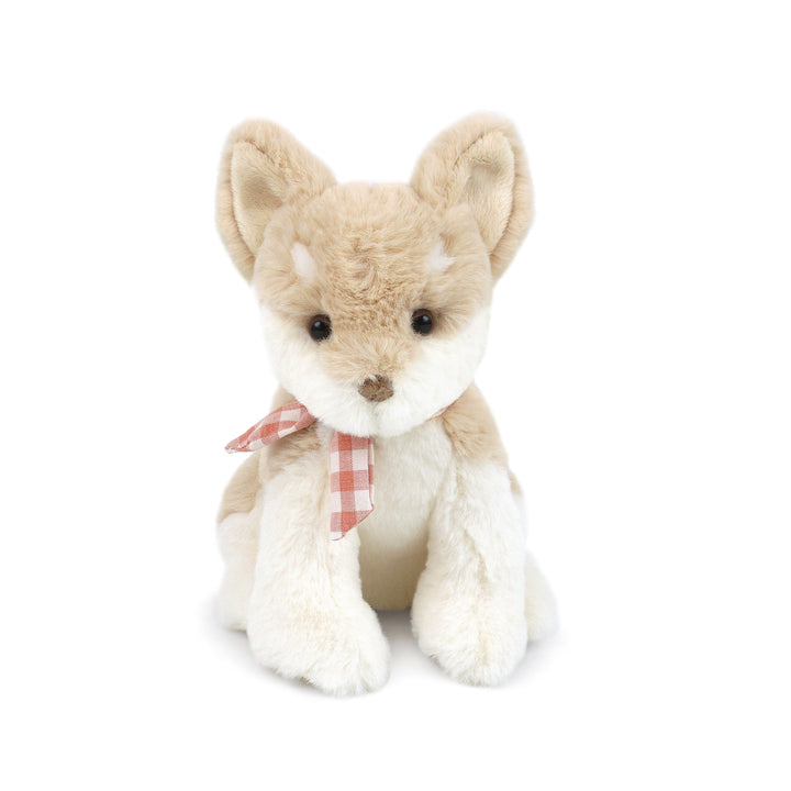 Mon Ami Tiny Lou chihuahua plush toy with a gingham bow
