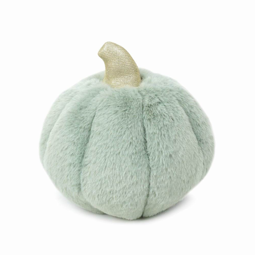 Mon Ami soft sage-green plush decorative pumpkin