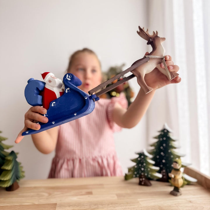 Bumbu Santa Claus, Sleigh and Reindeer Set