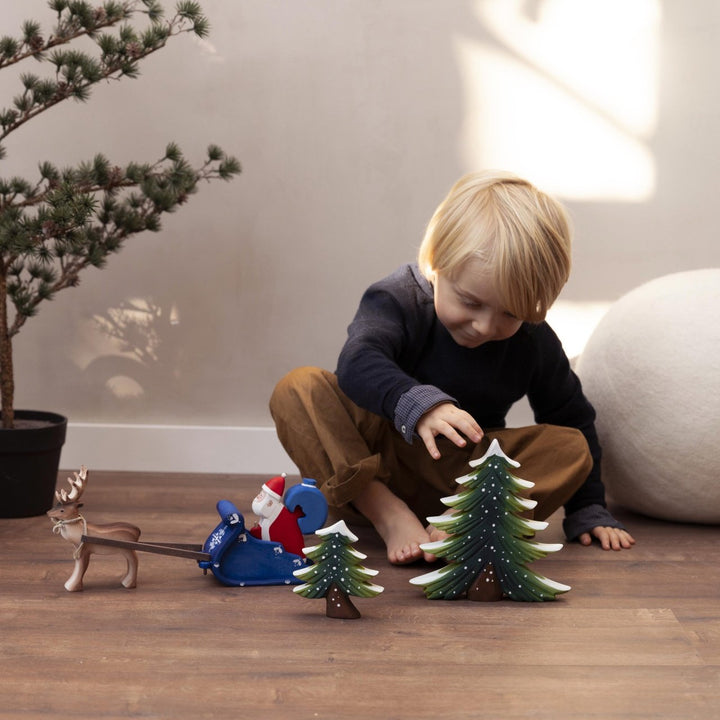 Bumbu Santa Claus, Sleigh and Reindeer Set