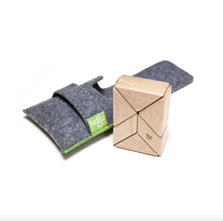 Pocket Pouch Prism <br>Magnetic Wooden Blocks <br>6 pieces