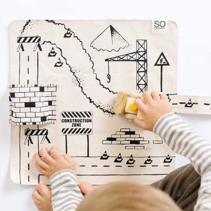 Construction Play Mat: "The CUTEST toys ever! I am in love!"