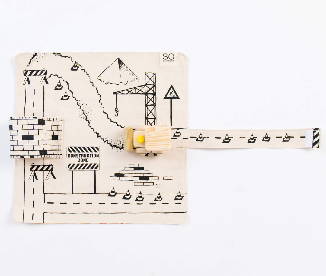 Construction Play Mat: "The CUTEST toys ever! I am in love!"