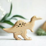Wooden Spinosaurus, a natural wood animal toy by Tiny Fox Hole (view 2) · view 2