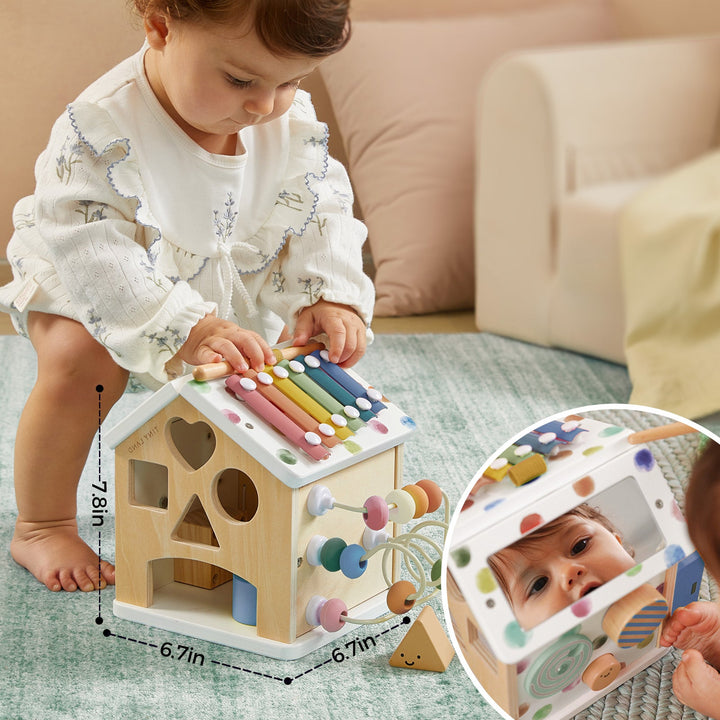 Tiny Land® Cottage Activity Cube - Morandi