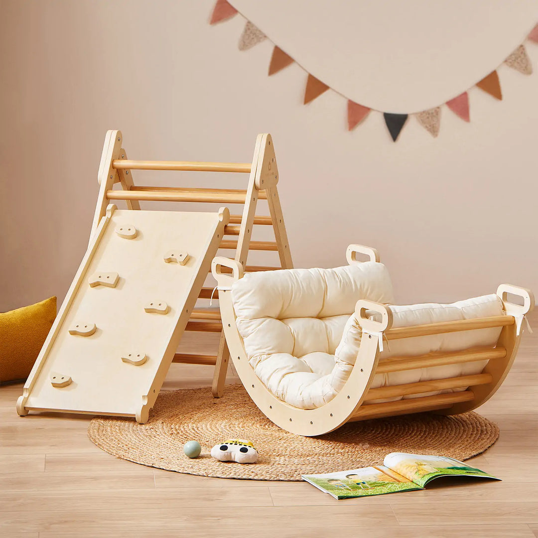 Tiny Land 7-in-1 Montessori climbing set with play pad