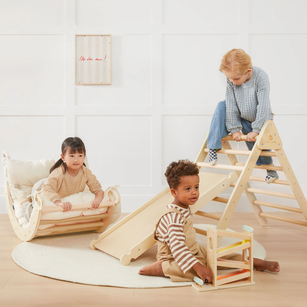 Tiny Land® 7-in-1 Montessori Climbing Set with Play Pad