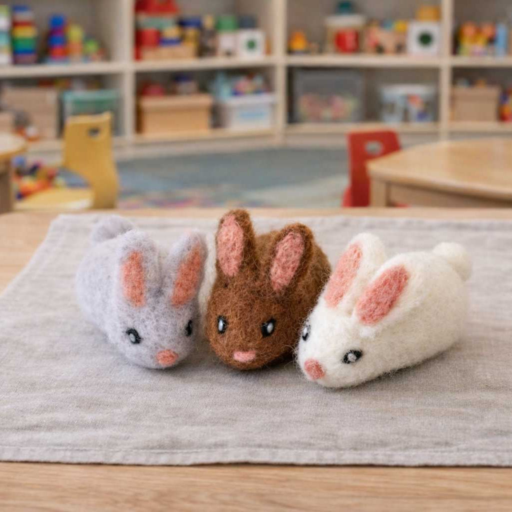 Felt Rabbits, Set of 3
