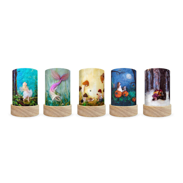 Toverlux Lantern Shades, Het Wol Feetje Shade Set 4, Seasons, Set of 5