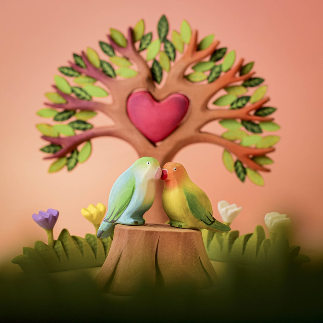 Bumbu Tree Stump and Lovebirds Set