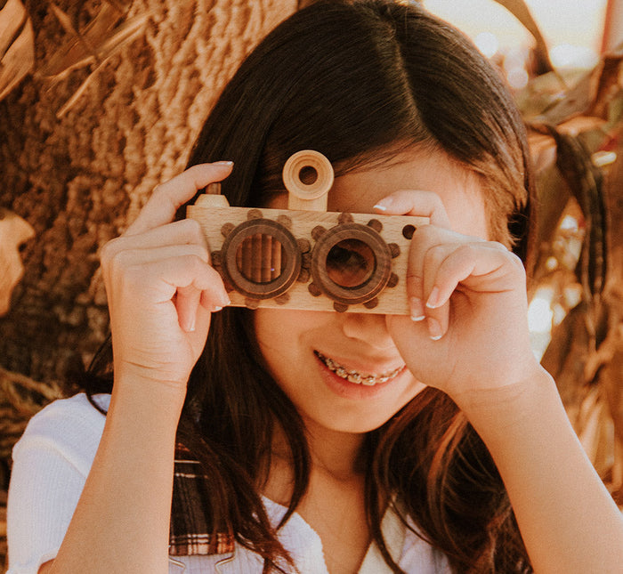 Twinkle Camera - Beechwood Camera Body W/ Walnut Lens