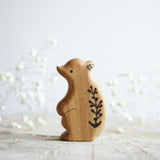 Wooden Baby Bear, Standing, a natural wood animal toy by Tiny Fox Hole (view 2) · view 2