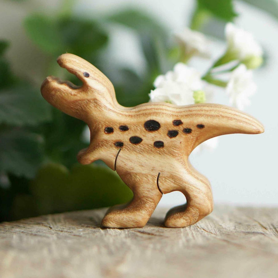 Wooden Baby T-Rex, a natural wood animal toy by Tiny Fox Hole (view 2)