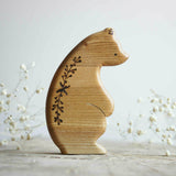 Wooden Bear, Standing, a natural wood animal toy by Tiny Fox Hole (view 2) · view 2