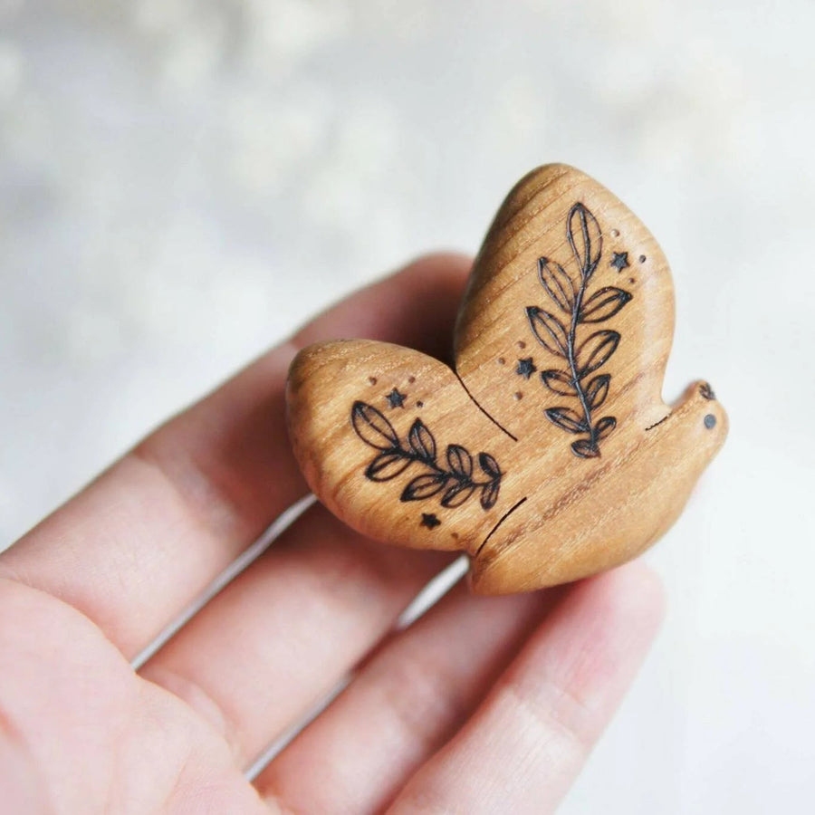 Wooden Butterfly, a natural wood animal toy by Tiny Fox Hole (view 3)