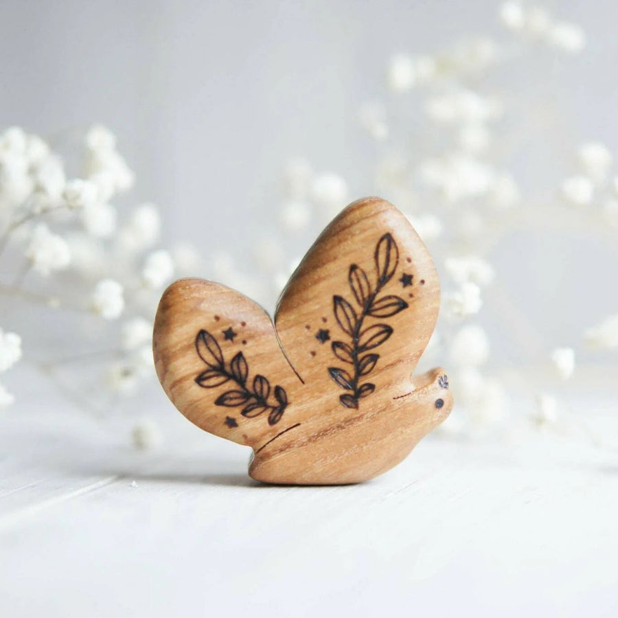Wooden Butterfly, a natural wood animal toy by Tiny Fox Hole (view 2)