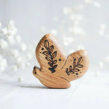 Wooden Butterfly, a natural wood animal toy by Tiny Fox Hole, cut and finished by hand from solid wood · view 1