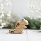 Wooden Chipmunk, Standing, a natural wood animal toy by Tiny Fox Hole (view 2) · view 2