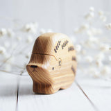 Wooden Hedgehog, Papa, a natural wood animal toy by Tiny Fox Hole (view 2) · view 2