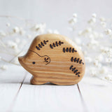 Wooden Hedgehog, Papa, a natural wood animal toy by Tiny Fox Hole, cut and finished by hand from solid wood · view 1