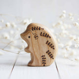 Wooden Hedgehog, Mama, a natural wood animal toy by Tiny Fox Hole, cut and finished by hand from solid wood · view 1