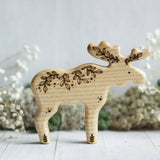 Wooden Moose, Papa, a natural wood animal toy by Tiny Fox Hole (view 2) · view 2