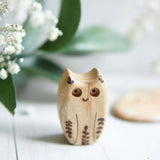 Wooden Owl, a natural wood animal toy by Tiny Fox Hole, cut and finished by hand from solid wood · view 1